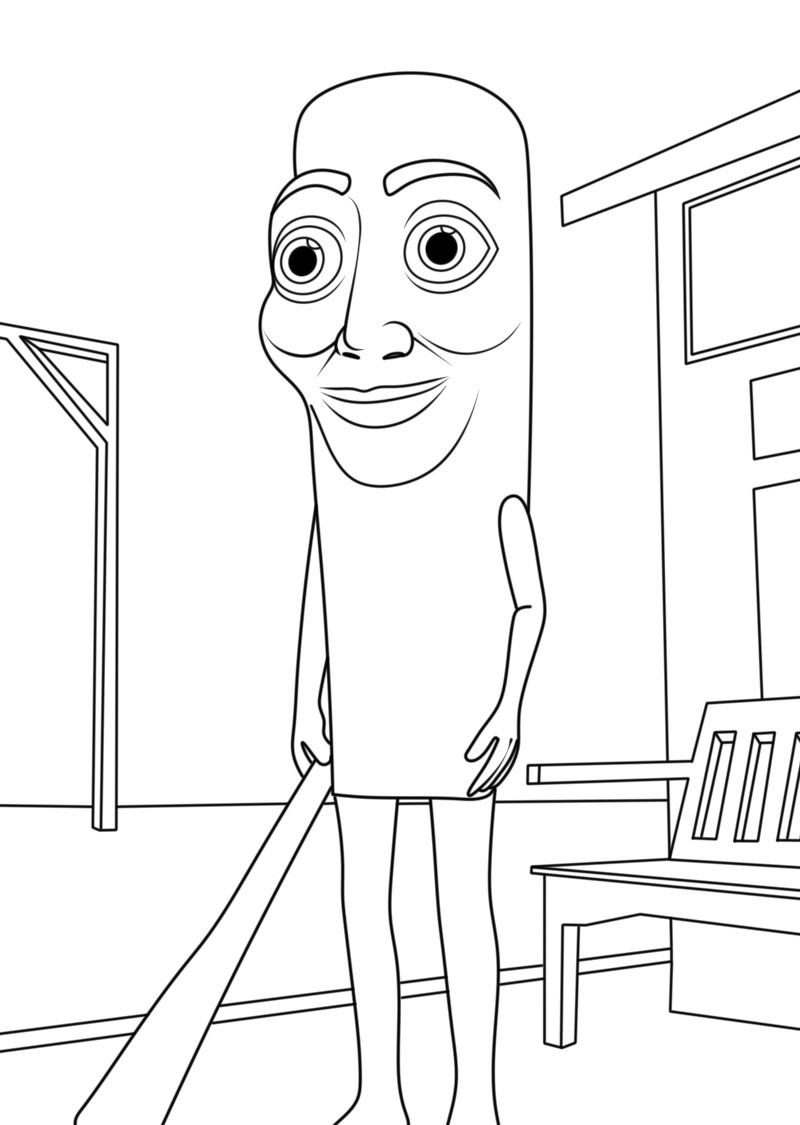 Coloriage Tung Tung Tung Sahur Brainrot