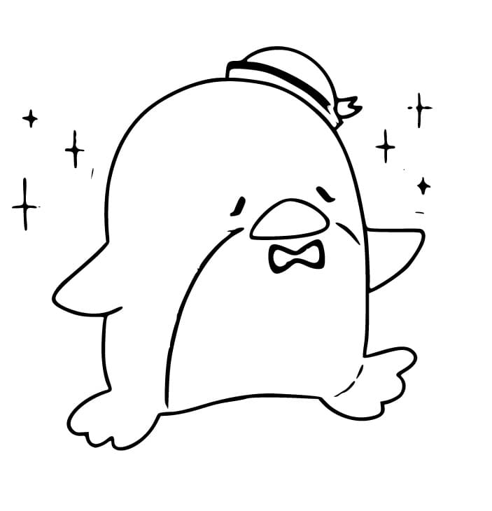 Coloriage Tuxedo Sam le joyeux