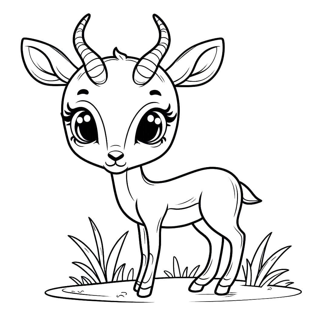 Coloriage Une Petite Gazelle