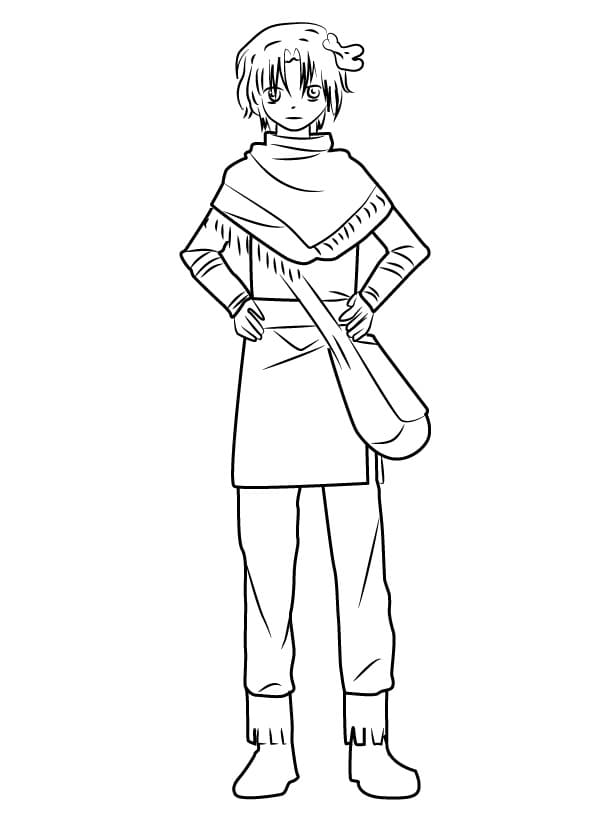 Coloriage Yun de Akatsuki no Yona