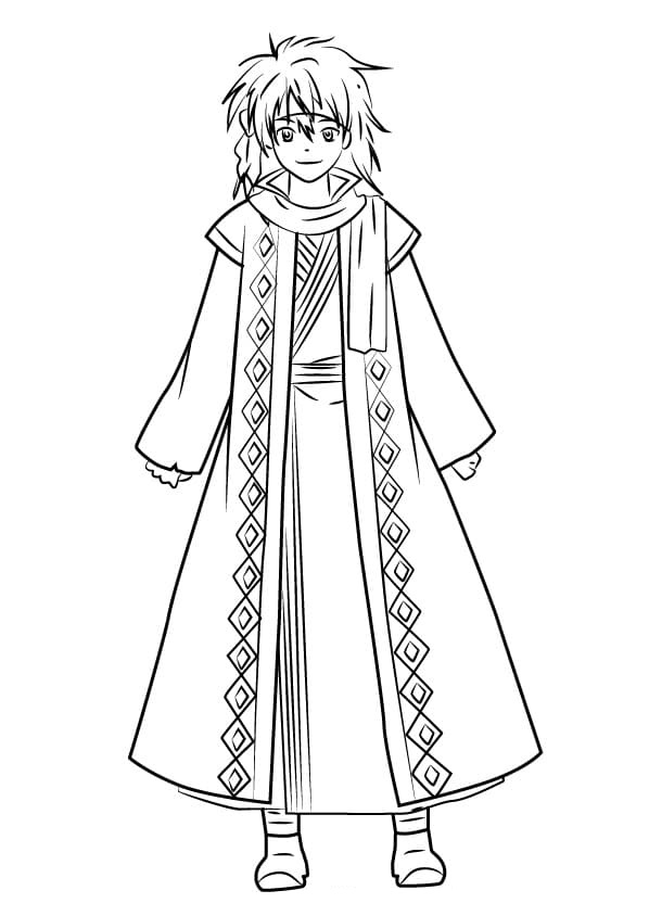 Coloriage Zeno dans Akatsuki no Yona
