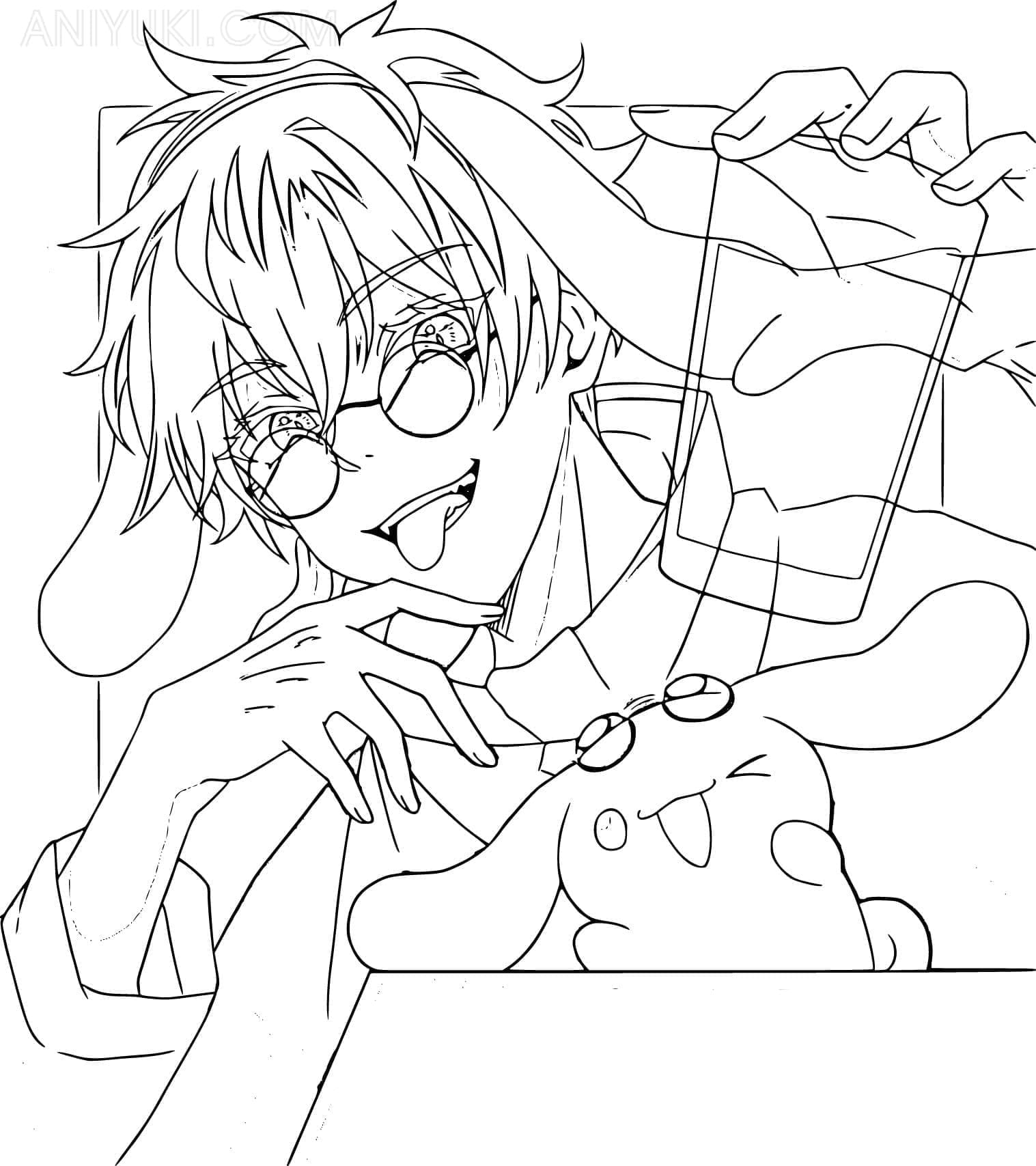 Coloriage Adorable Satoru Gojo