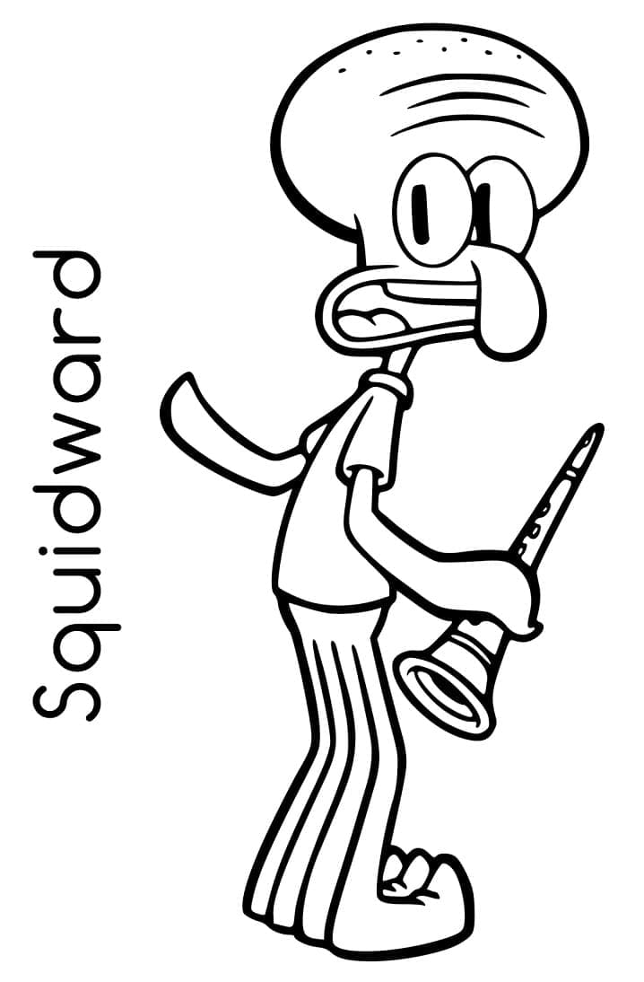 Coloriage Carlo Tentacule Gratuit Pour Enfants
