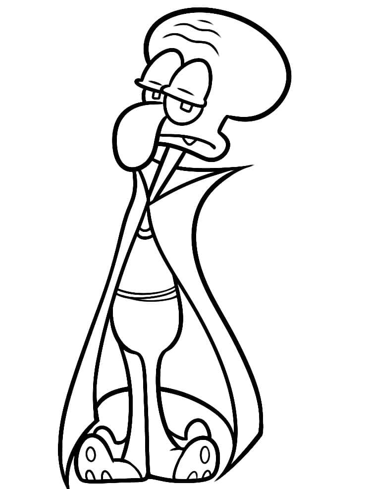 Coloriage Carlo Tentacule Imprimable Pour les Enfants