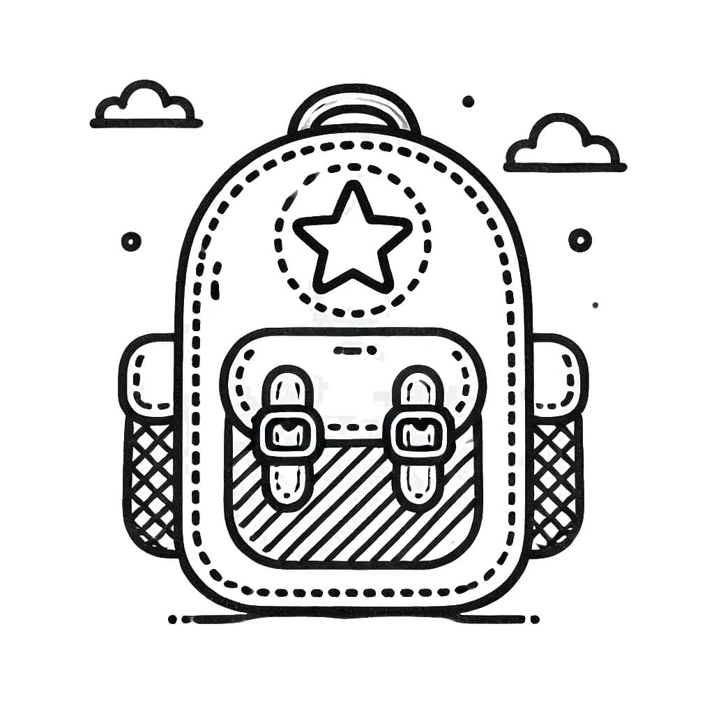 Coloriage Cartable Imprimable Gratuit Pour les Enfants