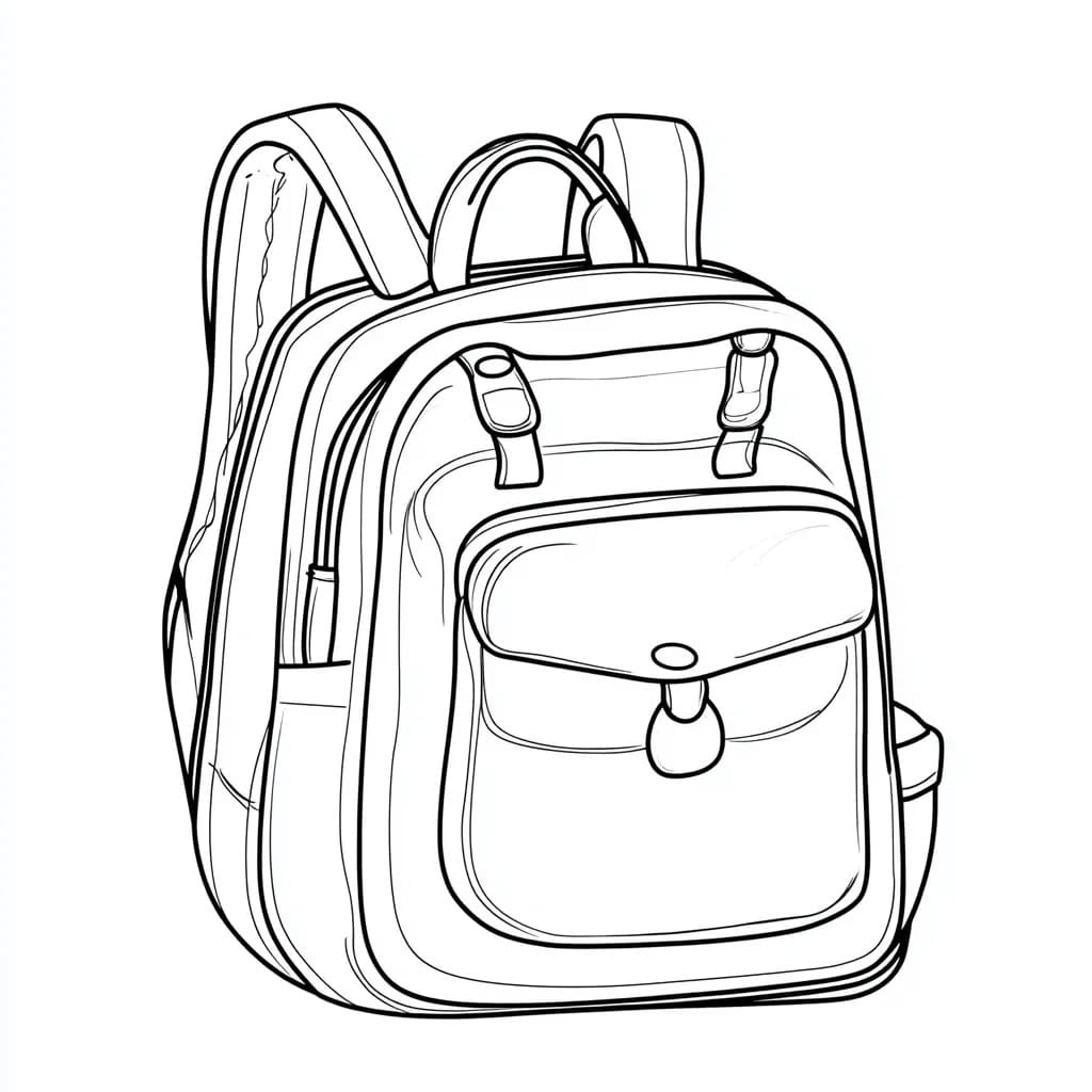 Coloriage Cartable Imprimable Pour les Enfants