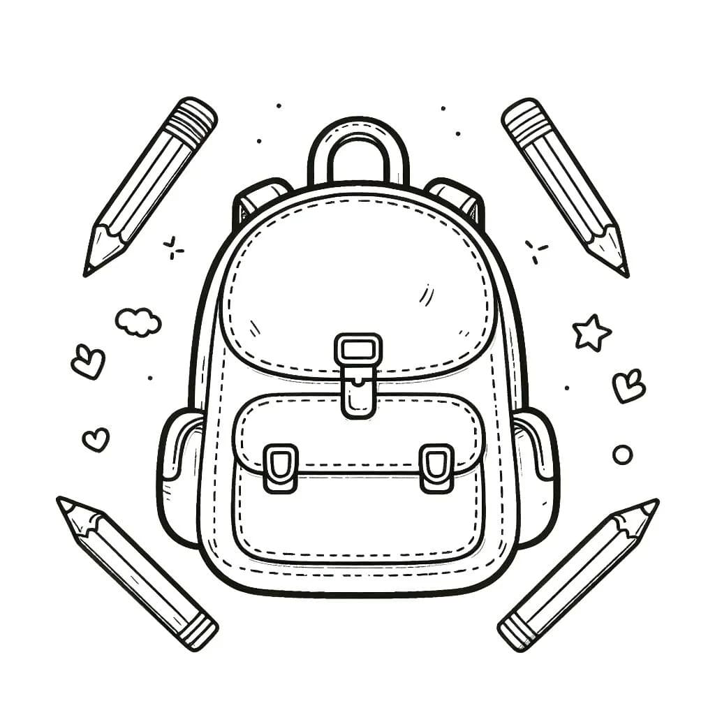 Coloriage Cartable Imprimable