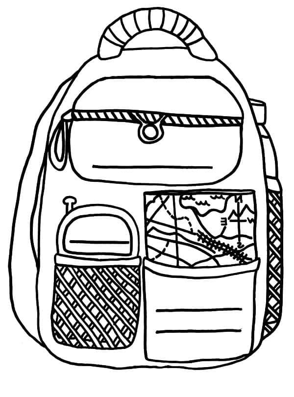 Coloriage Cartable pour les Enfants de 3 Ans