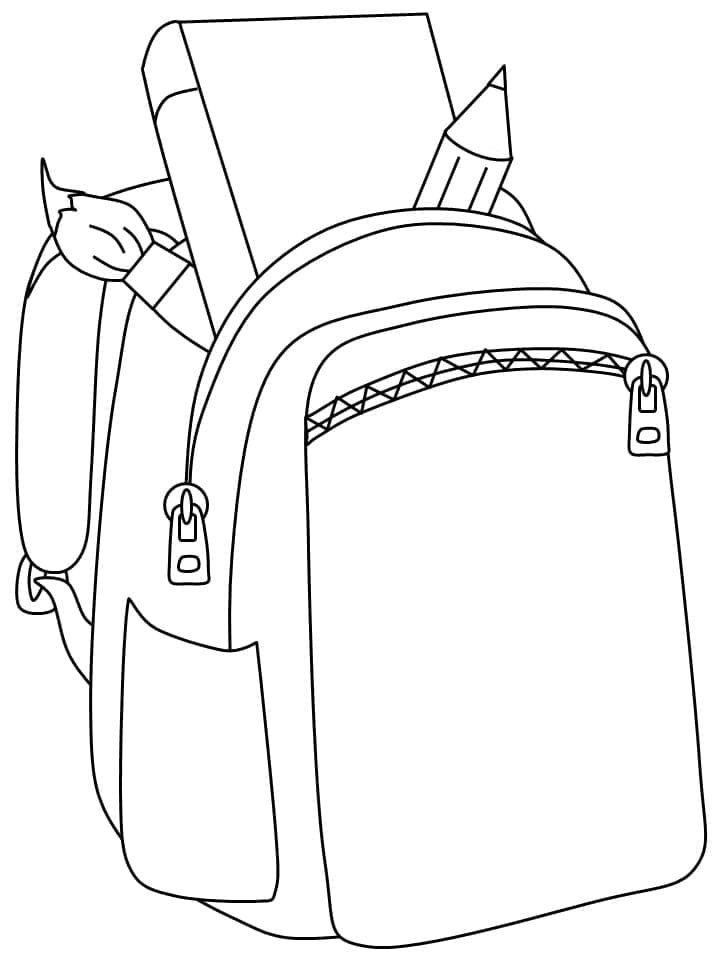 Coloriage Cartable pour les Enfants de 5 Ans
