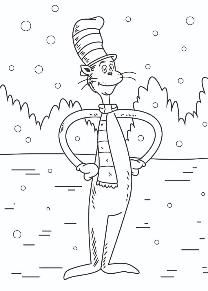 Coloriage Chat Chapeauté