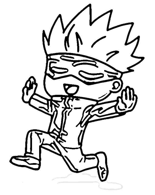 Coloriage Chibi Satoru Gojo