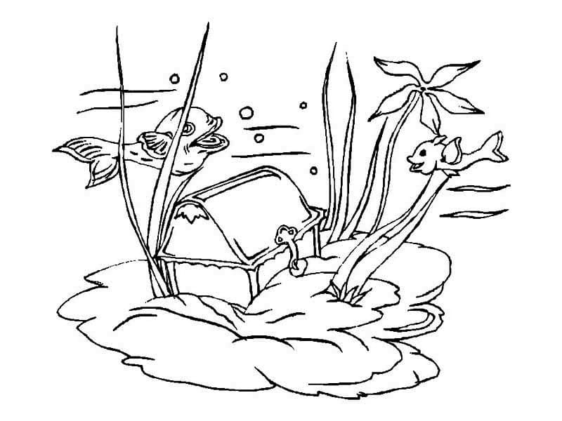 Coloriage Coffre au Trésor 5