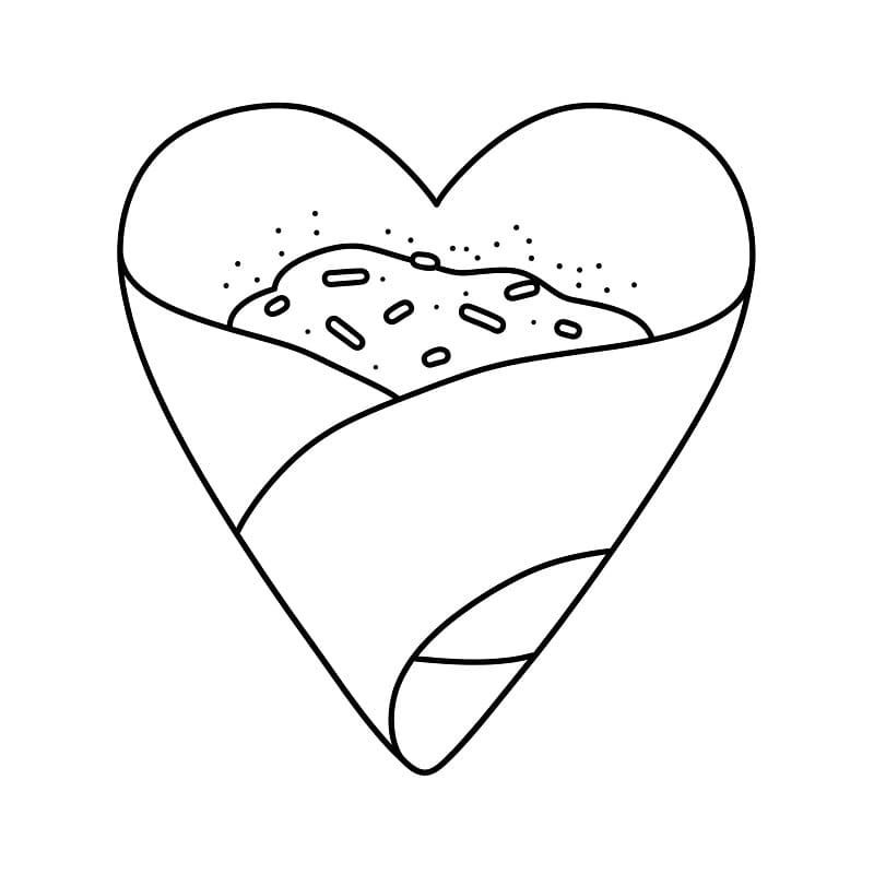 Coloriage Crêpe Gratuit Pour les Enfants