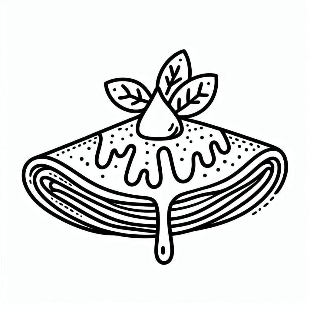 Coloriage Crêpe Imprimable Gratuit Pour Enfants