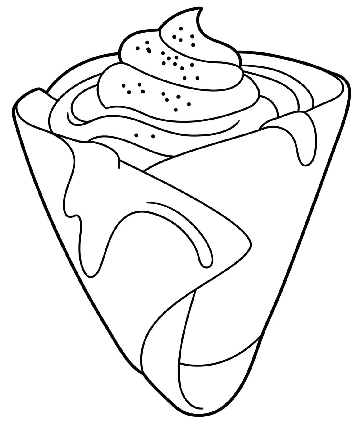 Coloriage Crêpe Imprimable Gratuit Pour les Enfants