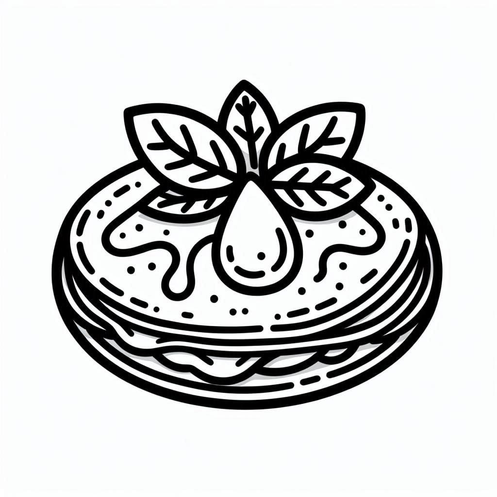 Coloriage Crêpe Imprimable Pour Enfants