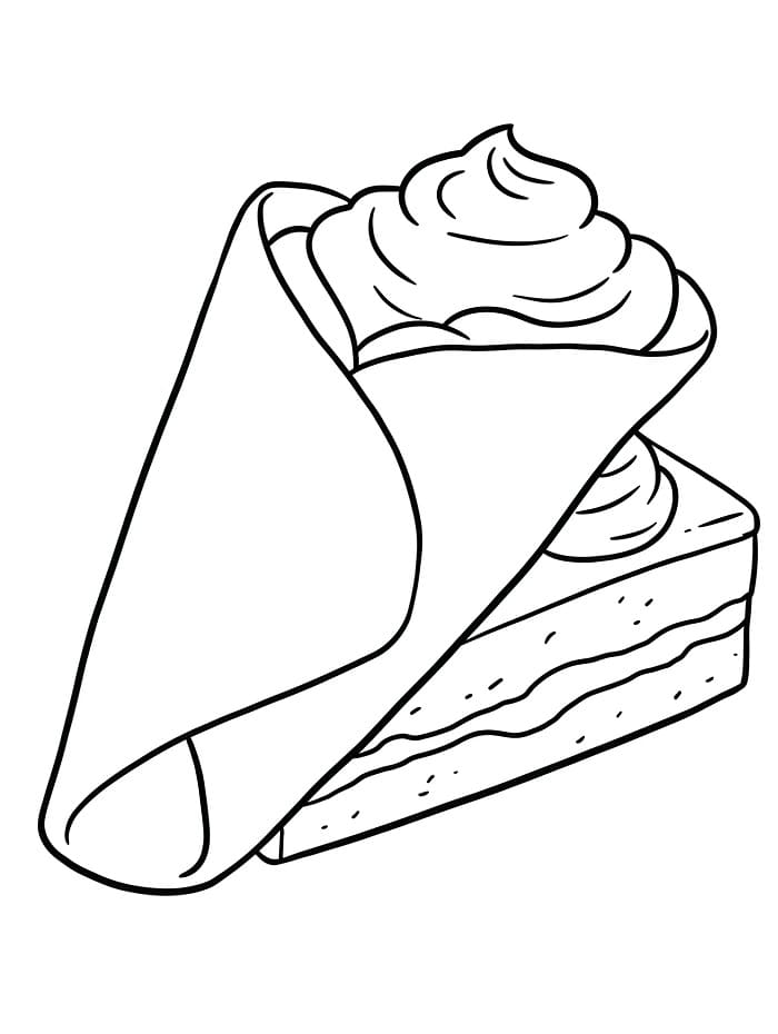 Coloriage Crêpe Pour les Enfants