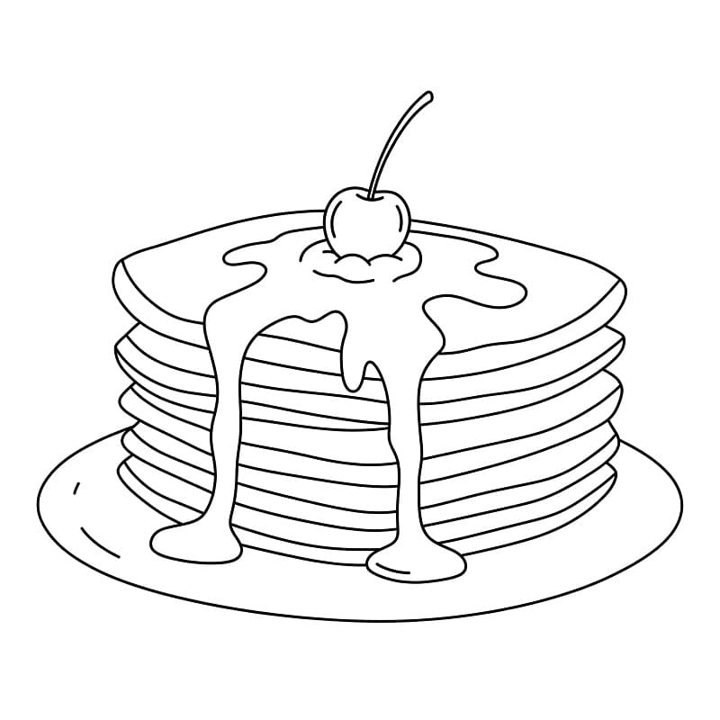 Coloriage Crêpes au miel