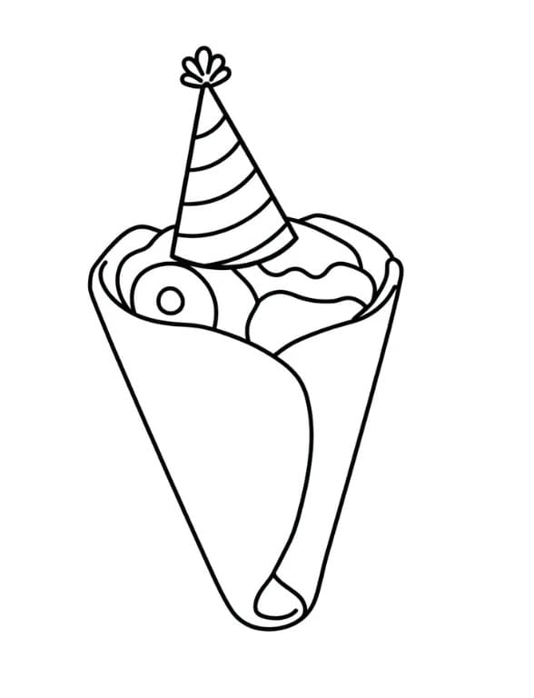 Coloriage De délicieuses crêpes