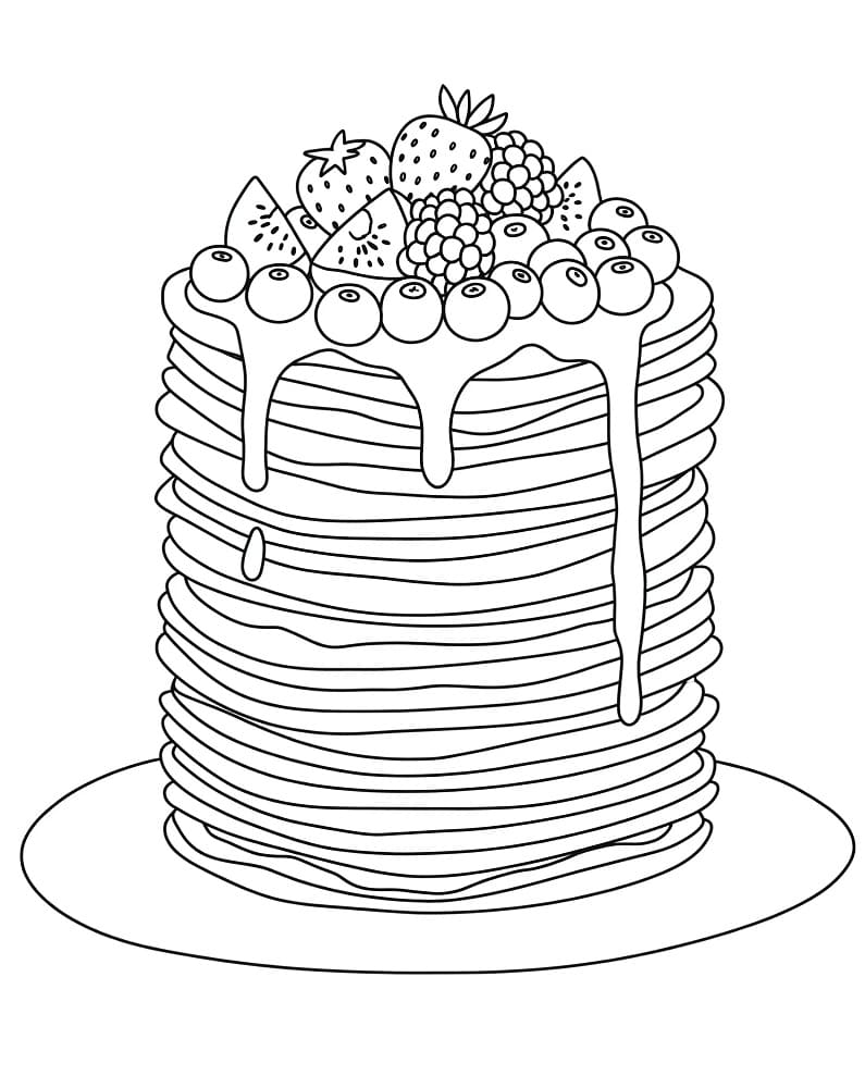Coloriage Délicieuses crêpes