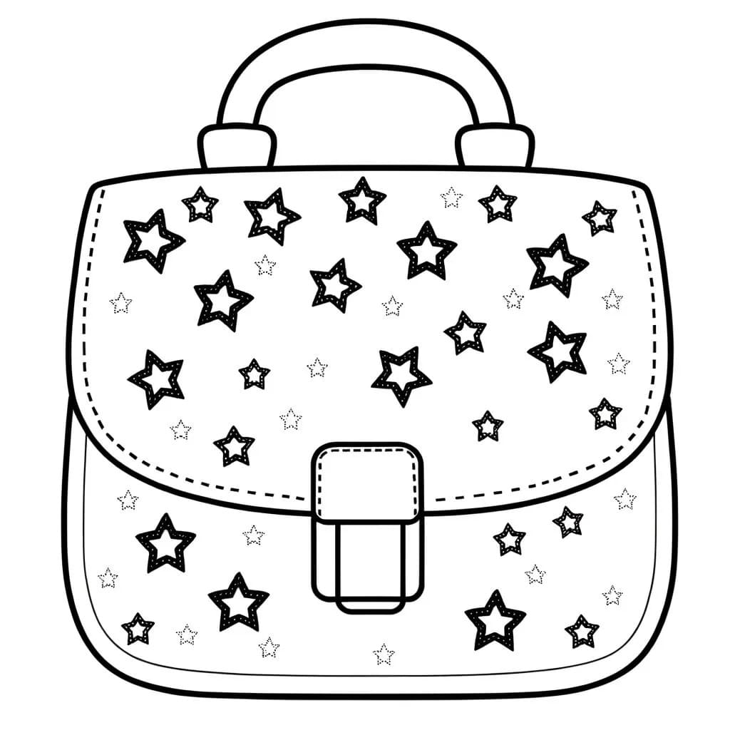 Coloriage Dessin de Cartable Gratuit