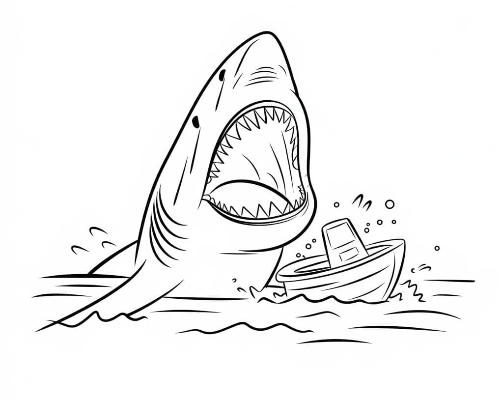 Coloriage Dessin de Megalodon