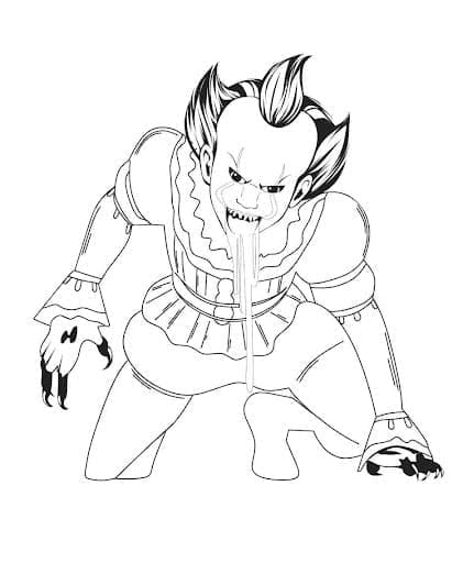 Coloriage Dessin de Pennywise Gratuit