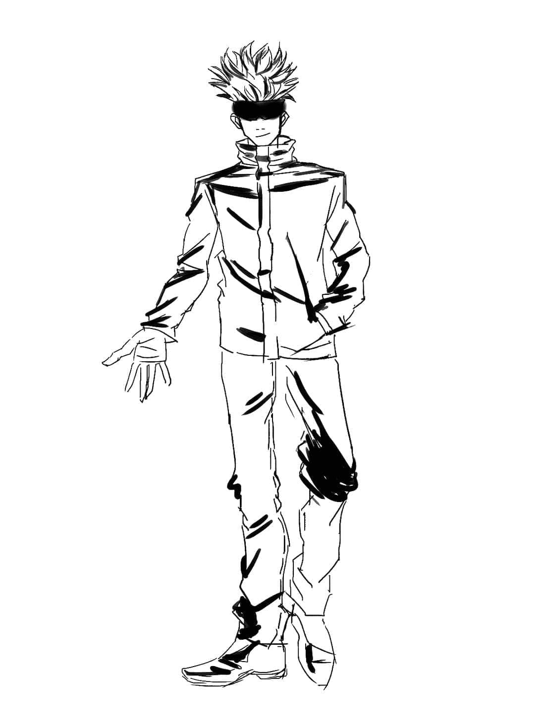 Coloriage Dessin de Satoru Gojo