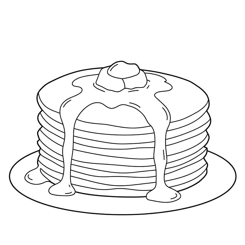 Coloriage Dessin Gratuit de Crêpes