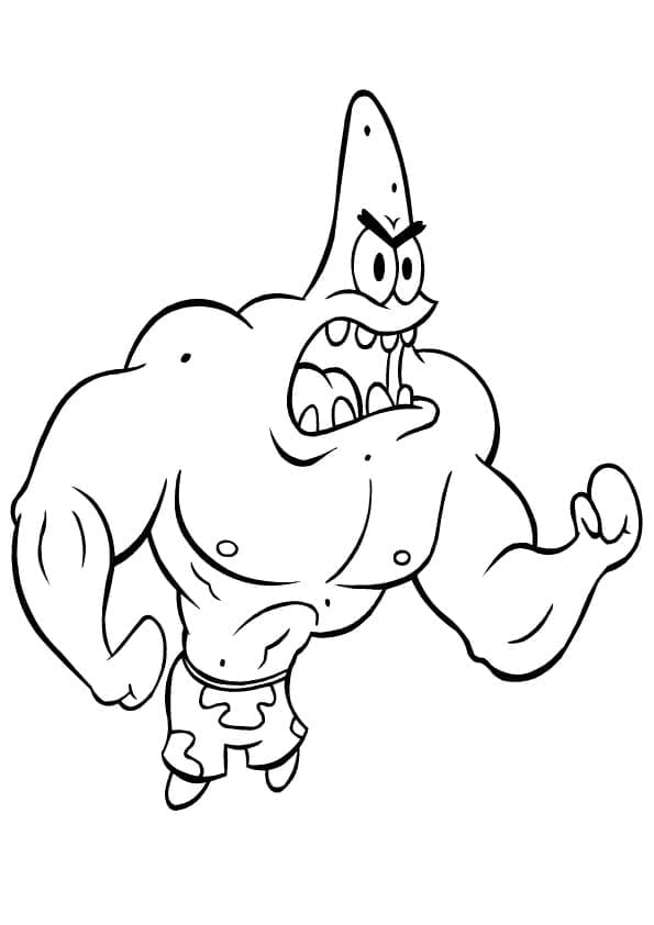Coloriage Dessin Gratuit de Patrick Étoile