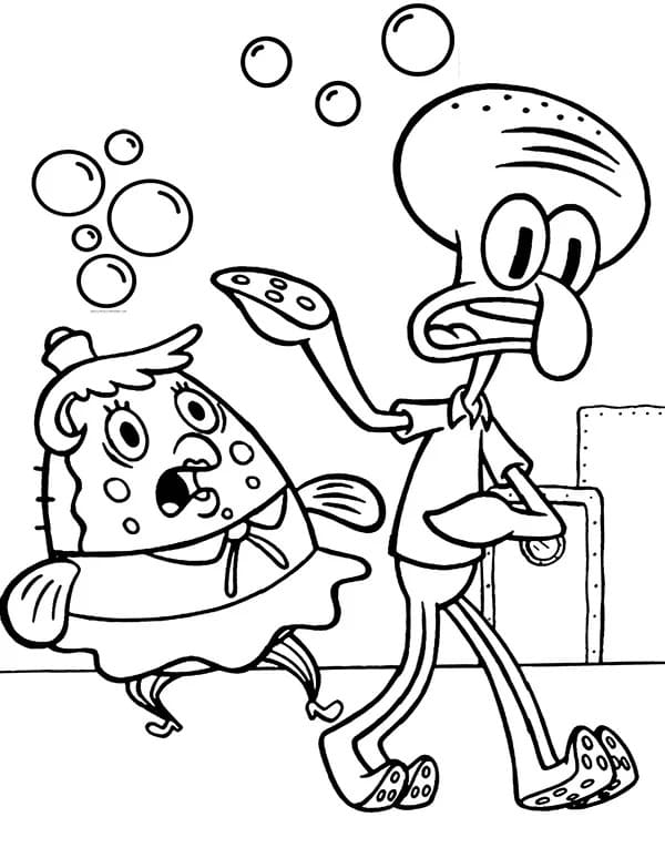 Coloriage Gratuit Carlo Tentacule Pour les Enfants