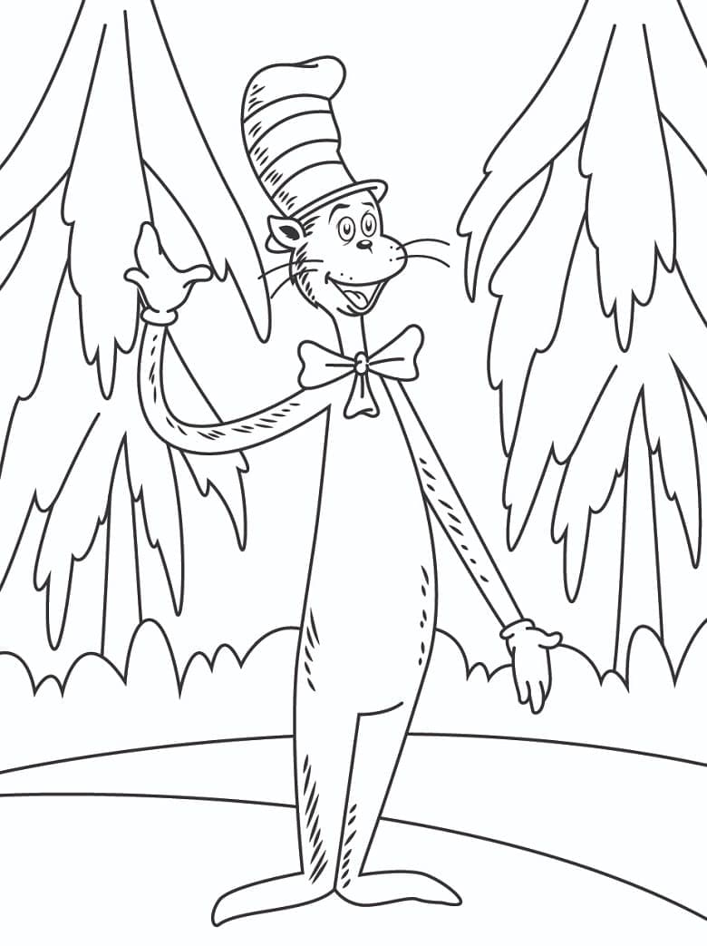 Coloriage Gratuit Le Chat Chapeauté