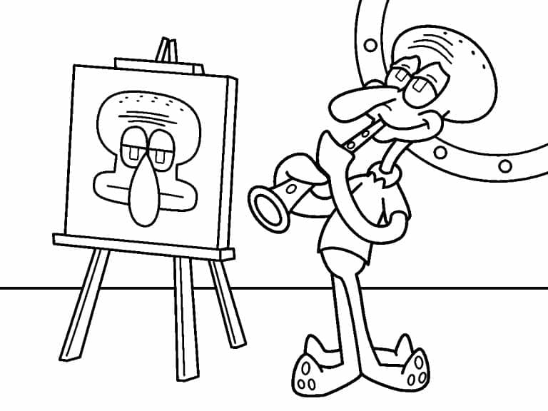 Coloriage Carlo Tentacule