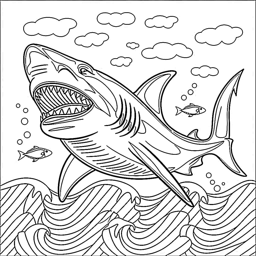 Coloriage Mégalodon