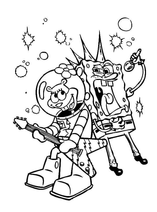 Coloriage Imprimable Sandy Ecureuil