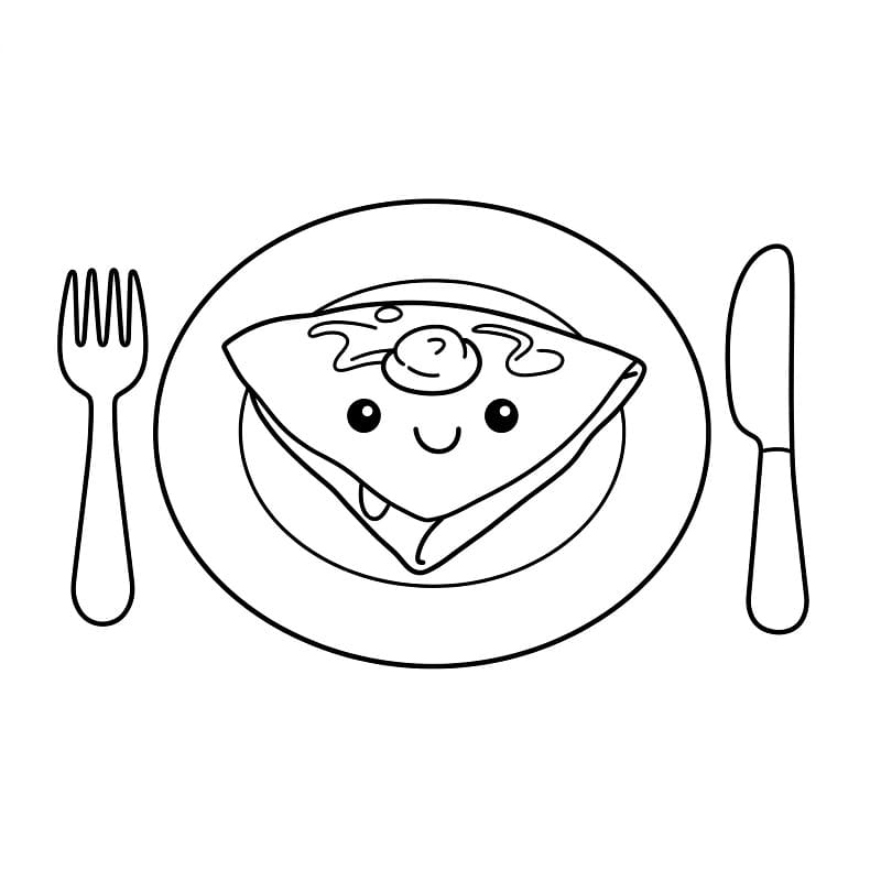 Coloriage Jolie crêpe