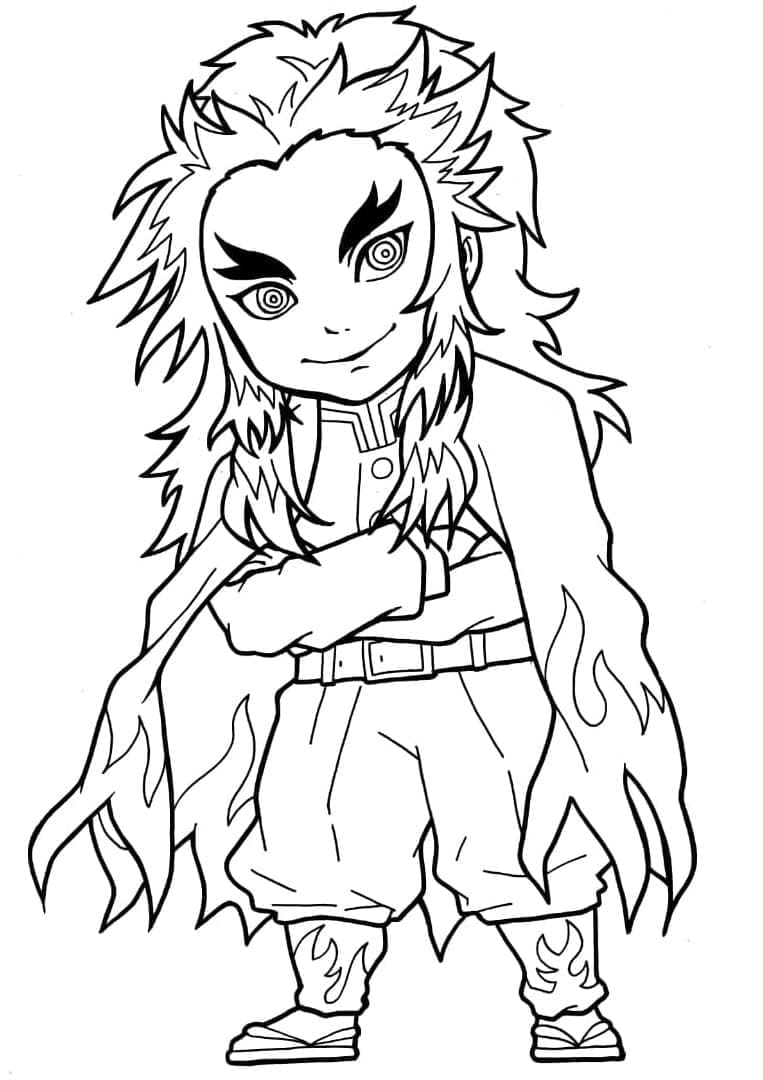 Coloriage Kyojuro Rengoku Gratuit