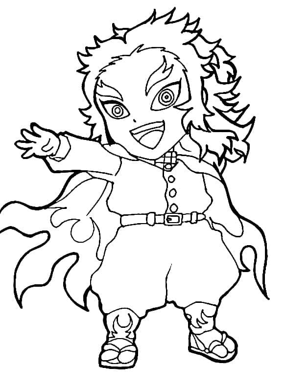 Coloriage Kyojuro Rengoku