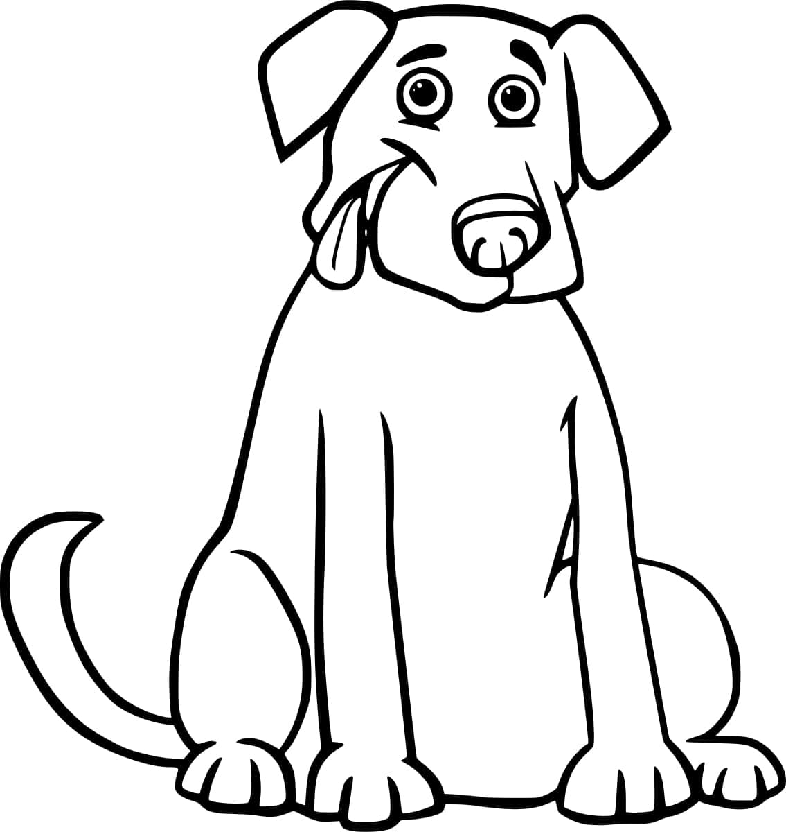 Coloriage Labrador Drôle
