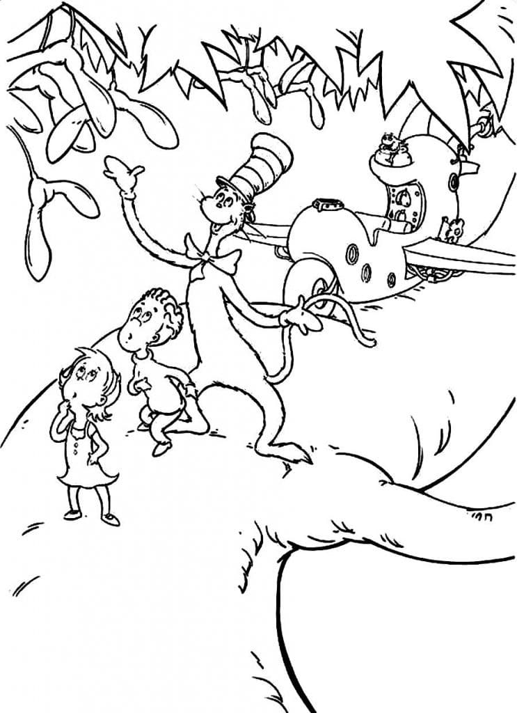 Coloriage Le Chat Chapeauté 2