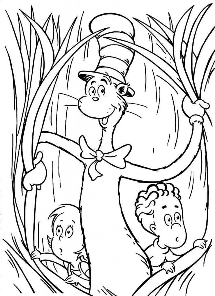 Coloriage Le Chat Chapeauté