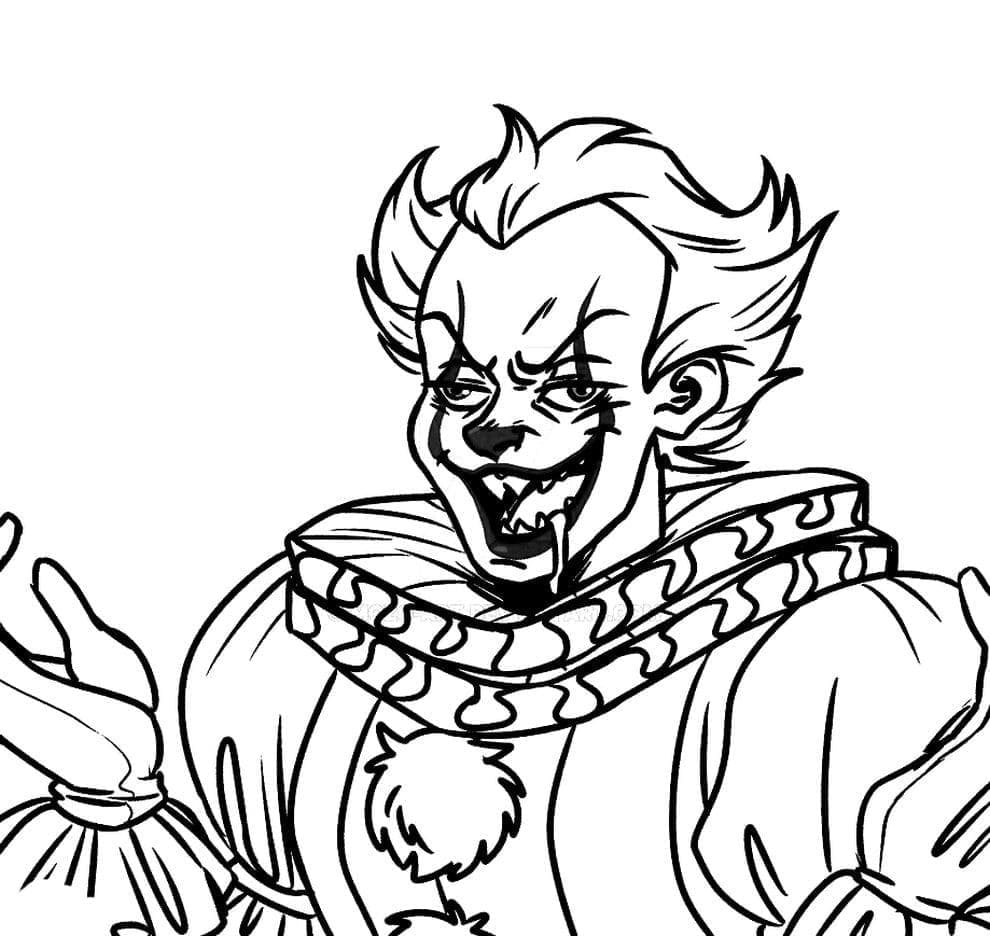 Coloriage Le drôle de Pennywise