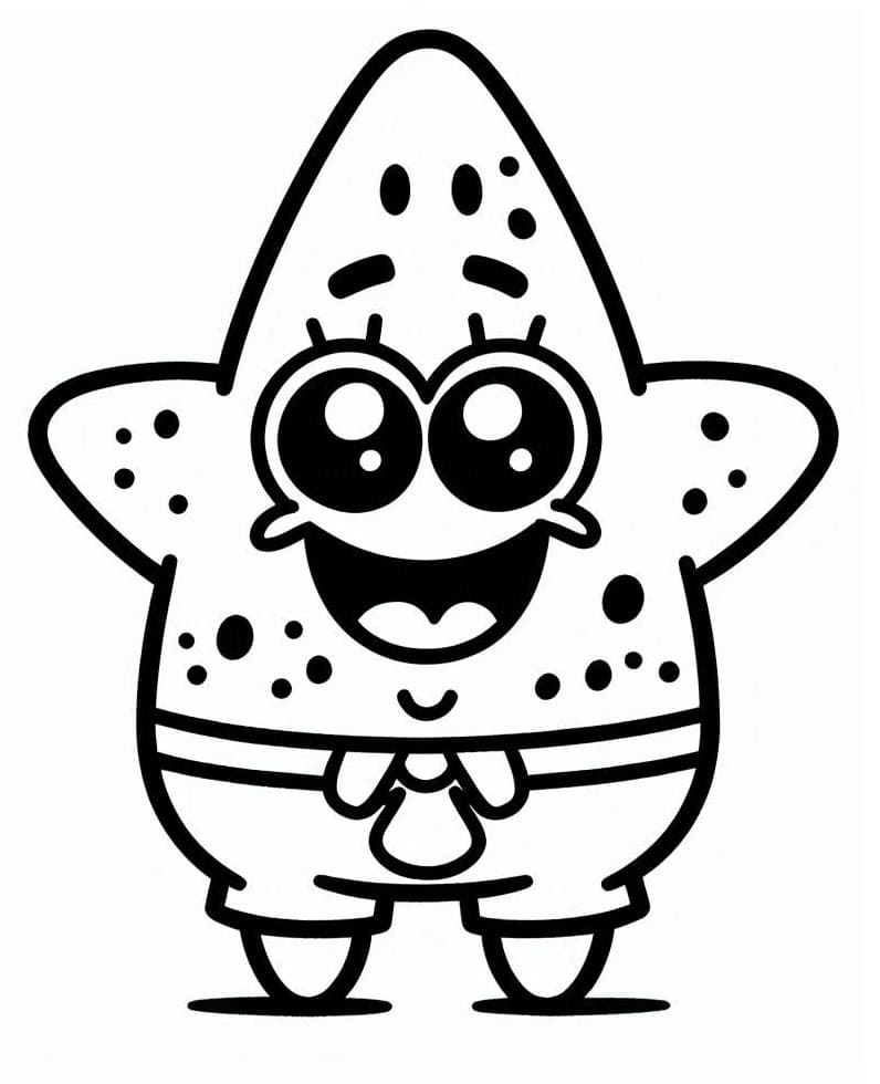 Coloriage Patrick Étoile dans Bob l'éponge