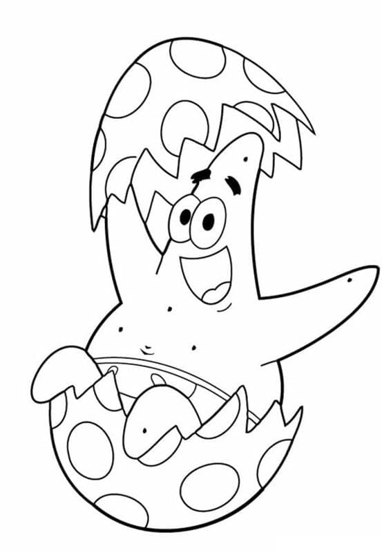 Coloriage Patrick Étoile Gratuit Pour les Enfants