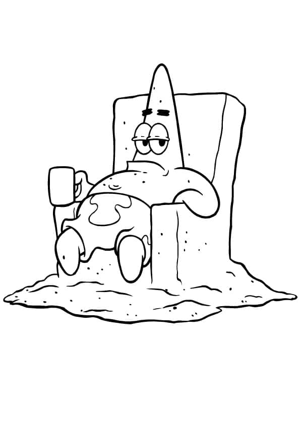 Coloriage Patrick Étoile Imprimable Pour les Enfants