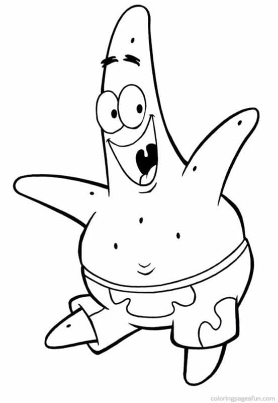 Coloriage Patrick Étoile Pour Enfants