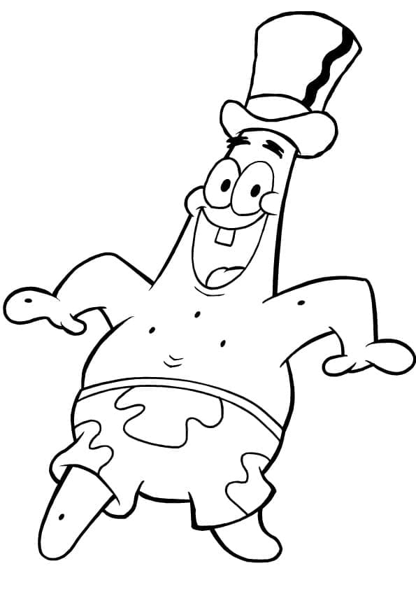 Coloriage Patrick Étoile Pour les Enfants de 3 Ans