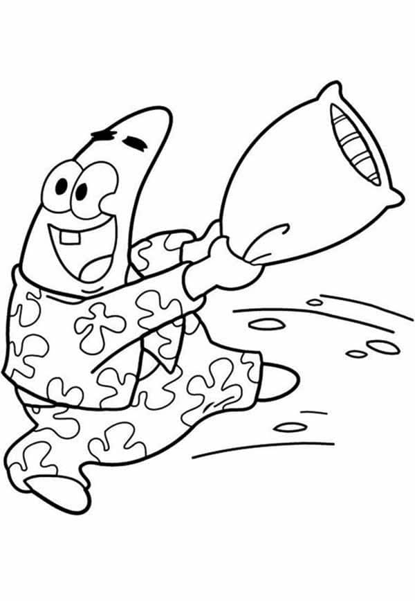 Coloriage Patrick Étoile Pour les Enfants de 4 Ans