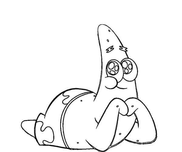Coloriage Patrick Étoile Pour les Enfants de 5 Ans