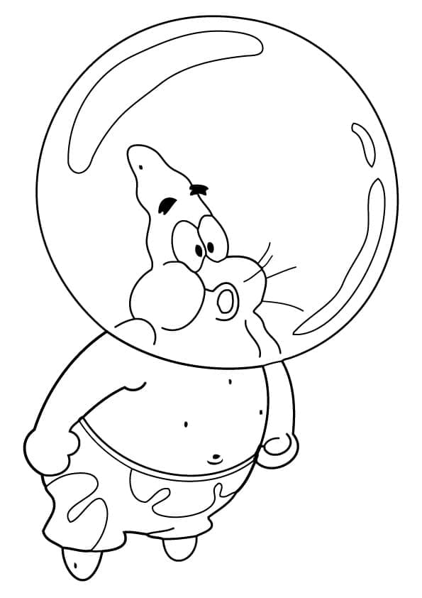 Coloriage Patrick Étoile Pour les Enfants